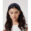 Wecoe 2 Pack Knotted Headbands For Women Navy Blue White Wide Headbands Hair Bands for Women's Hair Non Slip Fashion Cloth Headbands Hair Accessories For Women Girls Diademas Coreanas Para Mujer Gifts