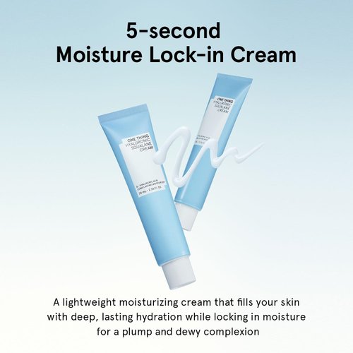 ONE THING Hyaluronic Squalane Cream (2.36 fl.oz / 70ml), Korean Skincare, Cream, Hyaluronic Acid, Moisturizing, Oil-moisture Balance, Moisture