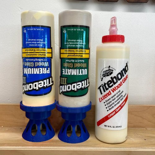 Black Liquid Glue Holder，Stand for Titebond Glue Bottles，The Holder Allows Titebond Glue Bottles to Be Inverted for Easy Glue Application.