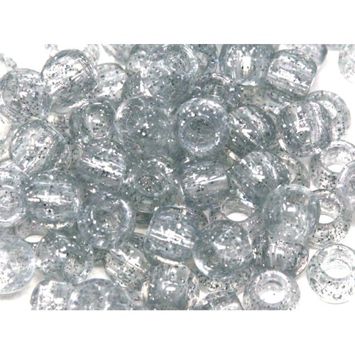 Tara Assorted Color Design Plastic Beads For Braid Hair Medium Size (Pack Of 2) Selection (B1000M-16)