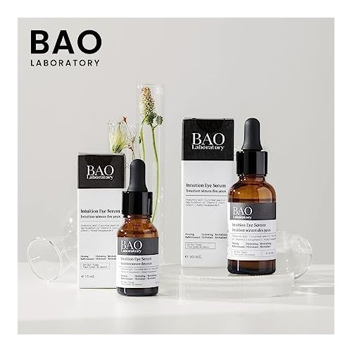 BAO Laboratory Intuition Eye Serum | Vitamin E, Cucumber Seed Oil And Hyaluronic Acid | Eye Serum for Wrinkles, Finelines and Dark Spots | Best Eye Serum For All Skin Types (15 ML)