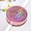 SUKPSY Colorful Glitter Contact Lens Case 5 in 1 Portable Quicksand Contact Lens Vision Care Container Kit with Mirror Tweezers Remover Tool Solution Bottle (A-Pink)
