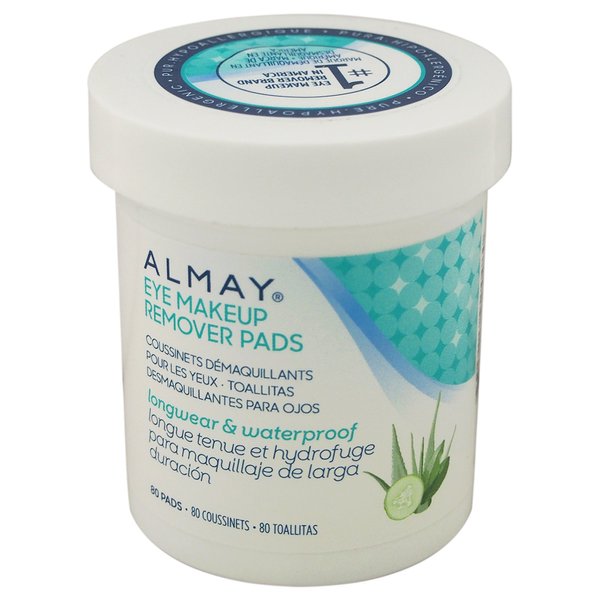 Almay Longwear and Waterproof Eye Makeup Remover Pads, 80 Count