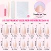 Lifextol 240pc Ombre Almond Press on Nail short Fake Nails Press ons Glue on Nails with Glue & Adhesive Tabs, Acrylic Nails Press on Nails Almond False Gel X Nail Tips Stick on Artificial Fingernails