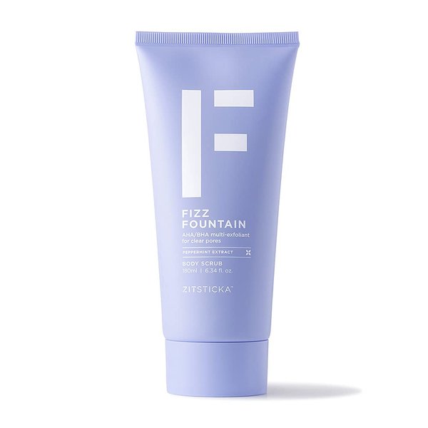 ZitSticka FIZZ FOUNTAIN AHA/BHA Body Scrub Exfoliant, Built for Acne-Prone Skin, Delivering Clearer Pores, Cleaner Skin and Future Clarity