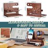 ZAPUVO Gifts for Men, Gifts for Dad Husband Christmas Xmas from Daughter Son Kids Wife, Wood Phone Docking Station Nightstand Organizer, Birthday Gifts Ideas Boyfriend Anniversary Graduation for Him