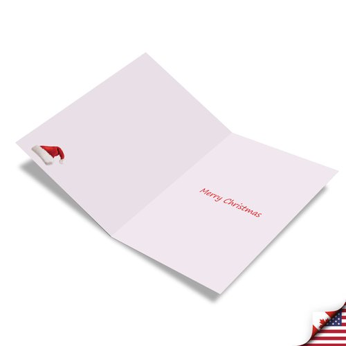 The Best Card Company - 12 Boxed Christmas Cards with Envelopes - Adorable Holiday Animals, Fun Kids Notecard Set (1 Design, 12 Cards) - Christmas Zoo Babies Elephant B6726DXSG