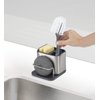 Joseph Joseph Surface Sink Caddy Stainless Steel Sponge Holder Organizer Tidy Drains Water for Kitchen, Small, Silver