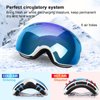 EXP VISION Snowboard Ski Goggles Men Women Youth, Anti Fog OTG Winter Snow Goggles Spherical Detachable Lens (Dream blue)