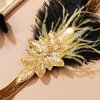 Beaupretty Flapper Headband Roaring 1920s Gatsby Costume Headwear Sequin Wedding Headpiece for Women