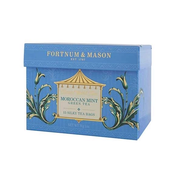 Fortnum & Mason British Tea, Moroccan Mint Green Tea15 Silky Tea Bags (1 Pack)