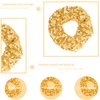 12 Pcs Sparkle Sequins Scrunchies Cheer Hair Scrunchies For Thick Hair School Performance Scrunchy Sports Ponytail Holder Wrist for Girls Cosplay Show (Gold)