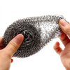 KTOJOY 6 Pack Stainless Steel Wool Scrubber, Scrubbing Scouring Pad, Steel Wool Scrubber for Kitchens, Bathroom and More