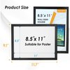 MaxGear Magnetic Sign Holder 8.5 x 11 Wall Mount, Self Adhesive Display Picture Frames with Strong Magnetic Border and Clear PVC, Document Poster Paper Holder for Home Office Store, 3 Pack