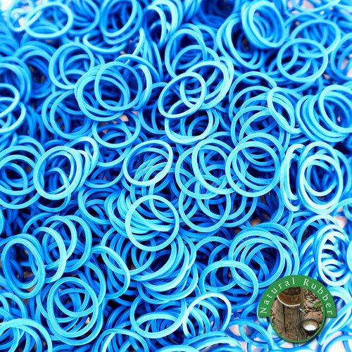 3000 Pcs Rubber Bands 0.6 lb Hair Band Soft Elastic Hair Accessories Braids Mini Hair Ties Stretchy Made in Vietnam Hair Ties No Damage Rubber Bands for Hair (Blue - 12 Pack of 250 Pcs)