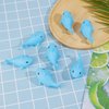 24pcs Rubber Sharks, Squeezable Squeak Mini Shark Bath Toys Cute Floating Bathtub Small Toys for Kids Baby Birthday Summer Pool Party Favors Cake Decoration (3 x 1.7 Inch, Blue)