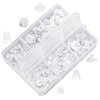 Silicone Earring Backs for Studs 6 Styles Clear Hypoallergenic Rubber Earrings Safety Back Stopper Replacement Kit (550 Pcs)