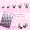 Lash Clusters Wispy Eyelash Clusters Natural C Curl DIY Lash Extension zanlufly 180Pcs Thin Band Individual Lashes Eyelash Extensions (8-16MM)