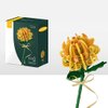 Cihely Flower Bouquet Building Blocks Kits Chrysanthemum Yellow 601236-B, Artificial Flowers Building Project to Release Stress and Focus The Mind, for Birthday Gifts to Adults/Teens(100+ Pieces)