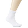 Hugh Ugoli Men's Cotton Diabetic Ankle Socks, Wide, Thin, Loose Fit and Stretchy, Seamless Toe & Non Binding Top, 8 Pairs, White, Shoe Size: 8-11