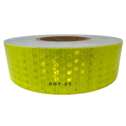 DOT Reflective Tape DOT-C2 Conspiciuity Tape - Commercial ROLL - 2" inch x 150' FEET - Automobile Car Truck Boat Trailer Semi (Fluorescent Yellow Green)
