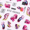 Dornail 6 Sheets 3D Aurora Marble Nail Stickers Colurful Blooming Nail Decals Rainbow Wave Lines Nail Art Stickers Nail Accessories Self-adhesive Stickers for Nails Women DIY Nail Supplies