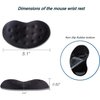 BRILA Ergonomic Memory Foam Mouse Wrist Rest Support Pad Cushion for Computer, Laptop, Office Work, PC Gaming - Massage Holes Design - Wrist Pain Relief (Black Mouse Wrist Rest)