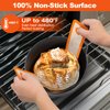 Silicone Bread Sling Oval and Round - Non-Stick & Easy Clean Reusable Oval Silicone Baking Mat for dutch oven. With Long Handles Sourdough Bread Baking mat tools supplier Liner,2 Orange Set