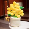 XIYUAN 11.8" Succulent Plant Plush, Stuffed Flower Pot Plushie, Stuffed Plants Plush Toy - for Furniture Decoration Sofa Table top Toy Throw Pillow (Yellow)