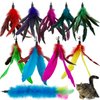 CATENESS Cat Feather Toy Refill Cat Feathers Wand Replacement, 10 PCS Feather Cat Toy Refills, Interaction Feather Cat Toy for Indoor Cats