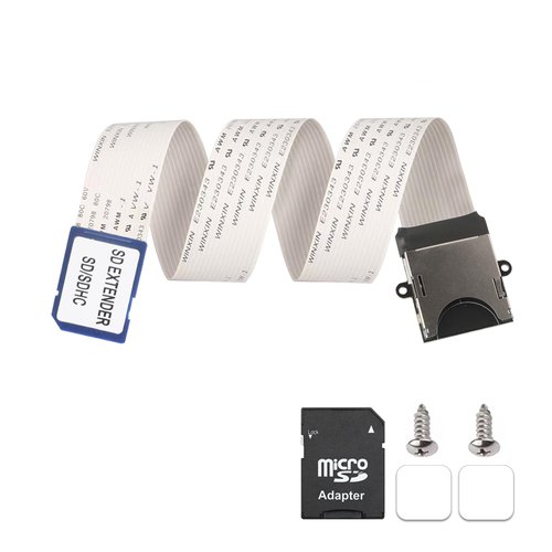 PinQiongZhe SD Card Extension Cable Adapter SD Male to Female Flexible Flat FFC Extension Cable Adapter for Car GPS, Car DVD, Large Mechanical Equipment (9.8in/25cm)