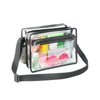 Mildbeer Clear Messenger Bag with 2 Compartments, Small Clear Crossbody Tote Bag for Stadium Events Concerts Festivals