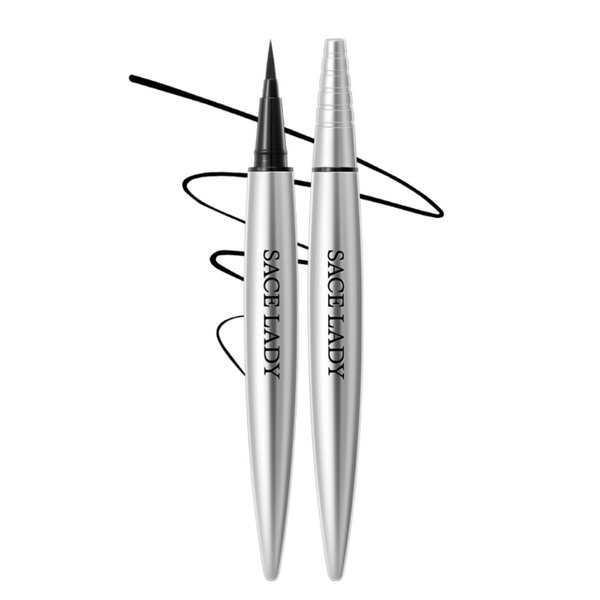 SACE LADY Waterproof Liquid Eyeliner, Lasting Pigmented Smudge-proof Black Eye Liner No Irritation to Eyes Makeup 0.6g
