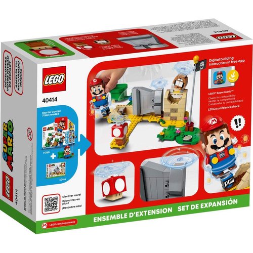 Lego Super Mario: Monty Mole & Super Mushroom Expansion Set - 163 Piece Building Kit - Lego, #40414, Ages 7+