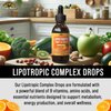 Jungle Nature Lipotropic Complex Drops – Orange Flavor Liquid Supplement with B12, B6, Folic Acid, Choline & Inositol – Supports Detox, Liver Health, Energy & Metabolism – Vegan, Non-GMO – 2oz
