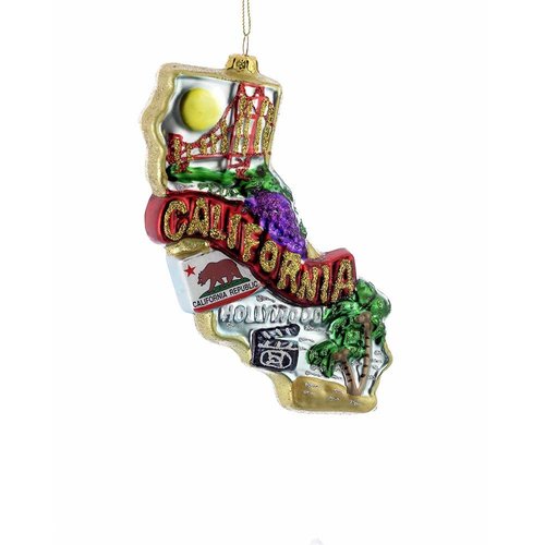 Kurt Adler T0738 T0738 California Glass Ornament, 6-1/2-Inch