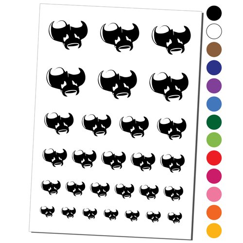 Manta Ray Temporary Tattoo Water Resistant Fake Body Art Set Collection - Red (One Sheet)