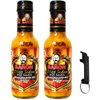 Baron West Indian Hot Sauce 5.5oz Pack of 2 with Keychain Bottle Opener Sealed with ODatzGood (5oz Pack of 2)