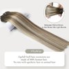 EYEFULL STELL Remy Human Hair Clip in Extensions for Women 18 inch 120G 7PCS Ombre Walnut Brown to Ash Brown Mix Light Blonde Balayage Clip ins Real Human Hair Extensions Straight Natural Clip on Hair