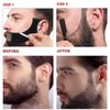 Beard Shaper, Beard Shaping Tools, Include Beard Template Guide, Professional Straight Edge Razor, 10 Count of Double Edge Blade, Barber Pencil, Beard Comb, 2 Stainless Steel Scissors, CUKBLESS