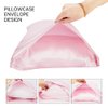 Sukalia Satin Pillowcase with Eye Mask Scrunchies 5-Piece Set Pillowslip Sleep Eyeshade Headband for Women (Pink)