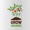 CafePress GROW ORGANIC Water Bottle 1.0L (34 oz) Stainless Steel Water Bottle