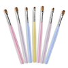 7 Pcs UV Gel Nail Art Brush,Poly extension Gel Nail Art Tips Brush,Acrylic Nail Art Brush Nail Painting Brush Pen Set for Home and Salon Use