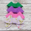 Set of 4 felt bows lavender, green, pink, glitter (Alligator Clip Right Side)