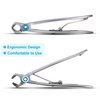 2 Pieces Oversized Thick Nail Clippers for Thick Toenails or Tough Fingernails Stainless Steel Fingernail Clipper Cutter Trimmer for Men Adults, 2 Sizes (Silver)
