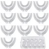 Patelai 10 Pcs U Shaped Replacement Toothbrush Heads Kids Silicone Brush Head with Storage Box, 360 Degree Oral Teeth Cleaning for Children Electric Manual Toothbrushes Replace
