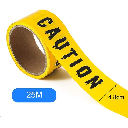 Halloween Decorations,Halloween Caution Tape Roll 4.8CM*25M,Scary Party Halloween Decorations Indoor Outdoor,Yellow Do Not Enter Tape.Hazard Warning Barricade Safety Tape For Party,Door Danger Areas