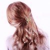CHANZET Gold Butterfly Hair Claw Clips with Pearl Tassel Chain 2pcs, Metal Butterfly Hair Clips Clamps Rhinestone Decoration Hair Accessories for Women Girls Thick Thin Hair