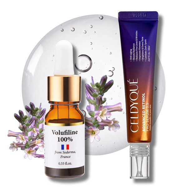 100% Pure Volufiline Concentrate & Advanced Retinol Pro Serum 0.5 - Firming Anti-Wrinkle and Radiance-Boosting w/Centella Asiatica Niacinamide Hyaluronic Acid for Mature Skin Korean Skincare