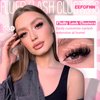 Eefofnn Fluffy Lash Clusters 60D+80D+100D Eyelash Clusters 300 pcs Individual Lashes Volume Cluster Eyelash Extensions D Curl Eyelashes Clusters DIY Lash Extension Thick Cluster Lashes